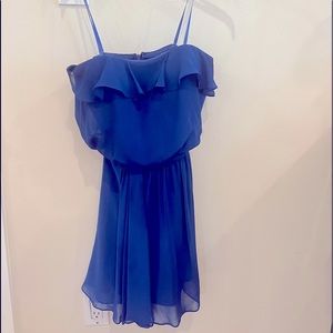 Aqua strapless cocktail dress